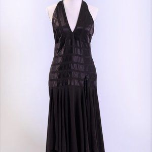 Jessica Howard Chocolate Luscious Deep Brown Halter Dress Size 6